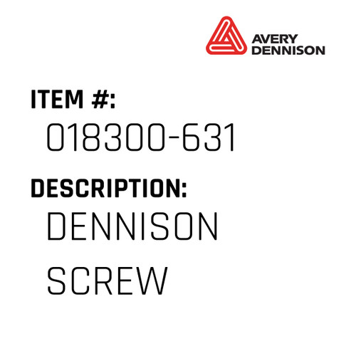 Dennison Screw - Avery-Dennison #018300-631