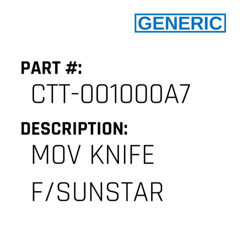 Mov Knife F/Sunstar - Generic #CTT-001000A7
