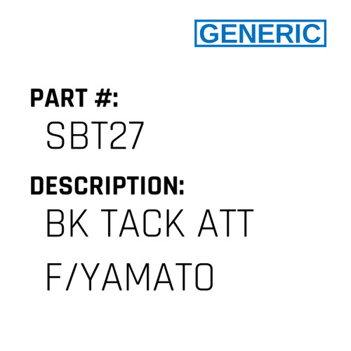 Bk Tack Att F/Yamato - Generic #SBT27