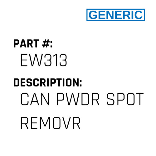 Can Pwdr Spot Removr - Generic #EW313