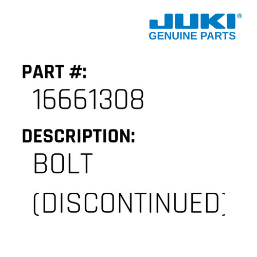 Bolt - Juki #16661308 Genuine Juki Part