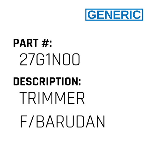 Trimmer F/Barudan - Generic #27G1N00