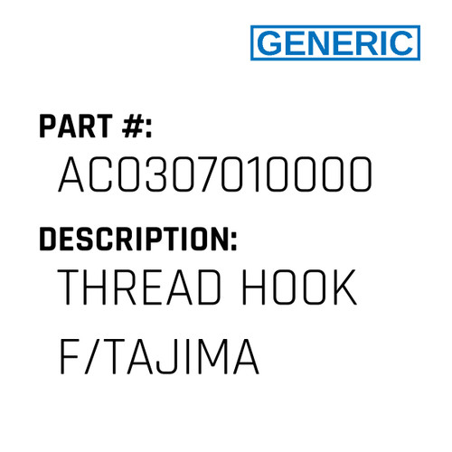 Thread Hook F/Tajima - Generic #AC0307010000