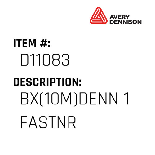 Bx(10M)Denn 1 Fastnr - Avery-Dennison #D11083