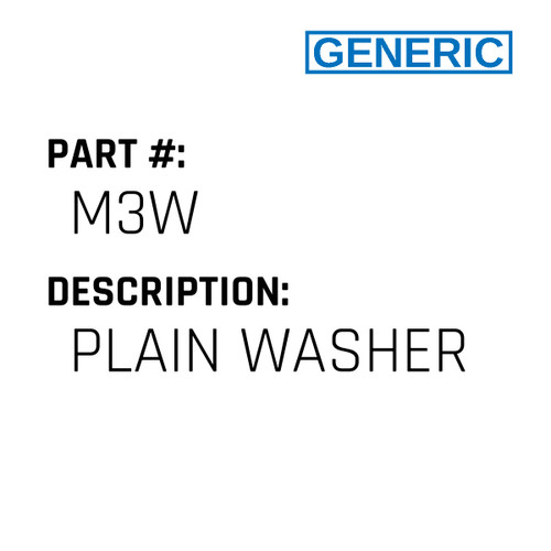 Plain Washer - Generic #M3W