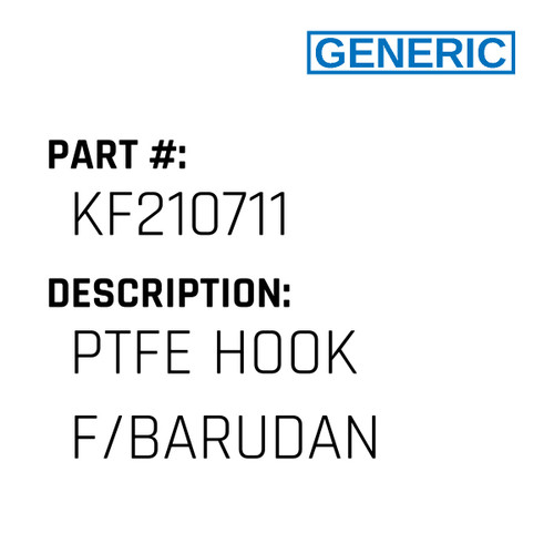 Ptfe Hook F/Barudan - Generic #KF210711