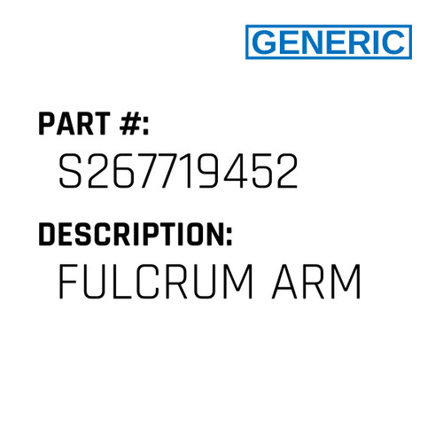 Fulcrum Arm - Generic #S267719452
