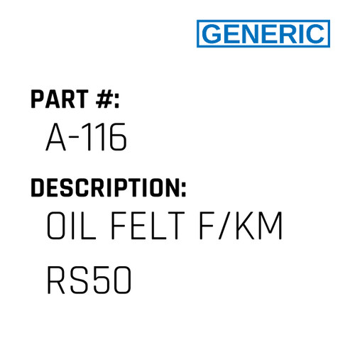 Oil Felt F/Km Rs50 - Generic #A-116