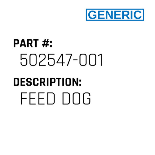 Feed Dog - Generic #502547-001