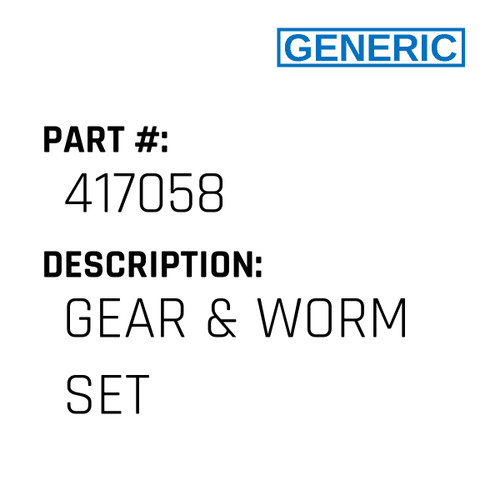 Gear & Worm Set - Generic #417058