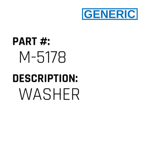 Washer - Generic #M-5178