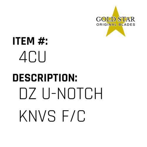 Dz U-Notch Knvs F/C - Gold Star #4CU