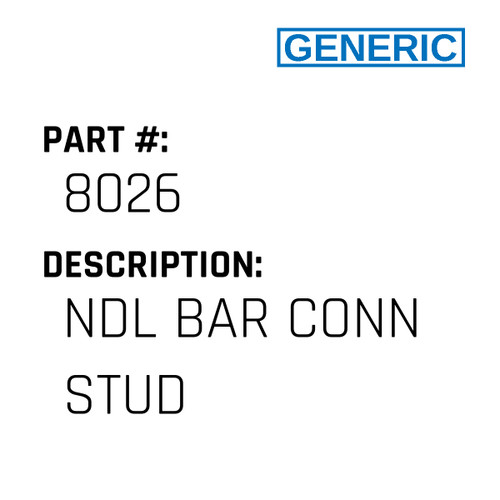 Ndl Bar Conn Stud - Generic #8026