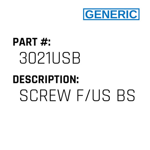 Screw F/Us Bs - Generic #3021USB