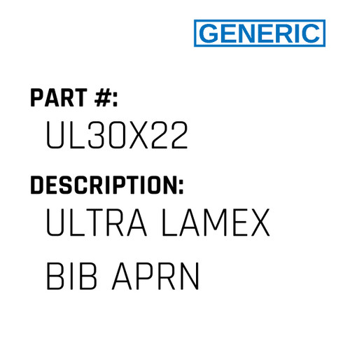 Ultra Lamex Bib Aprn - Generic #UL30X22