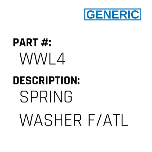 Spring Washer F/Atl - Generic #WWL4