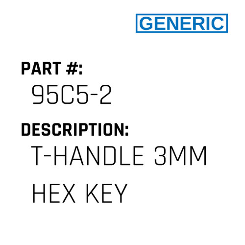 T-Handle 3Mm Hex Key - Generic #95C5-2