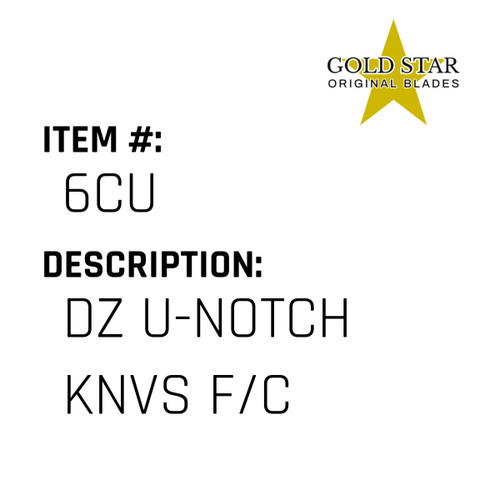 Dz U-Notch Knvs F/C - Gold Star #6CU