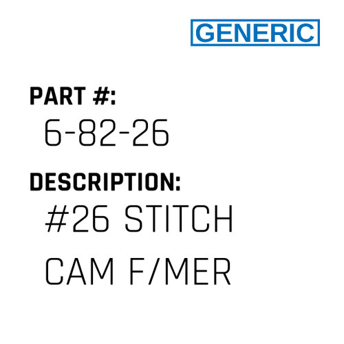 #26 Stitch Cam F/Mer - Generic #6-82-26