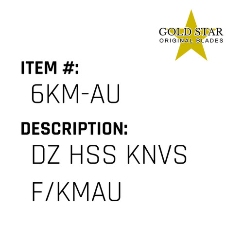 Dz Hss Knvs F/Kmau - Gold Star #6KM-AU