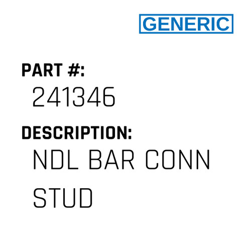 Ndl Bar Conn Stud - Generic #241346