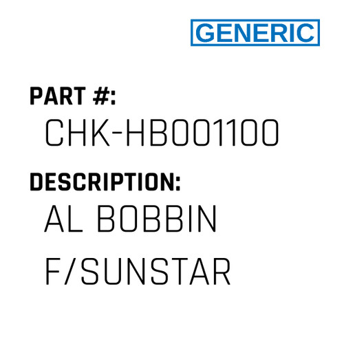 Al Bobbin F/Sunstar - Generic #CHK-HB001100