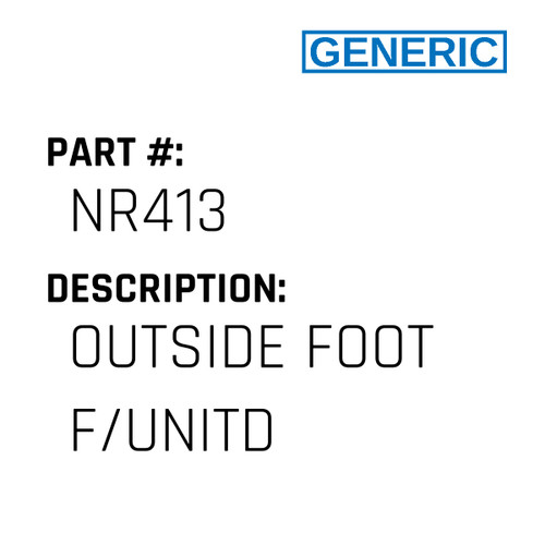 Outside Foot F/Unitd - Generic #NR413