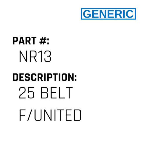 25 Belt F/United - Generic #NR13