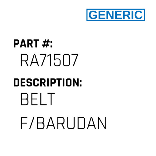 Belt F/Barudan - Generic #RA71507