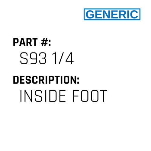 Inside Foot - Generic #S93 1/4