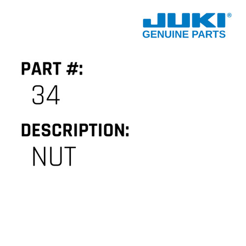 Nut - Juki Part #34