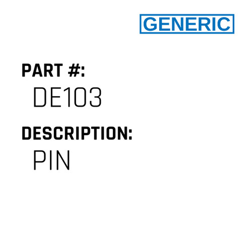 Pin - Generic #DE103