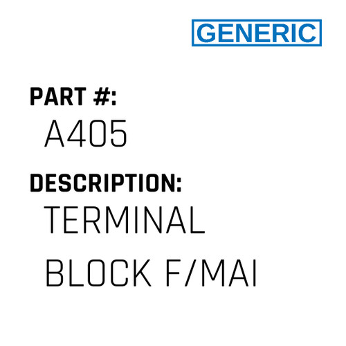 Terminal Block F/Mai - Generic #A405