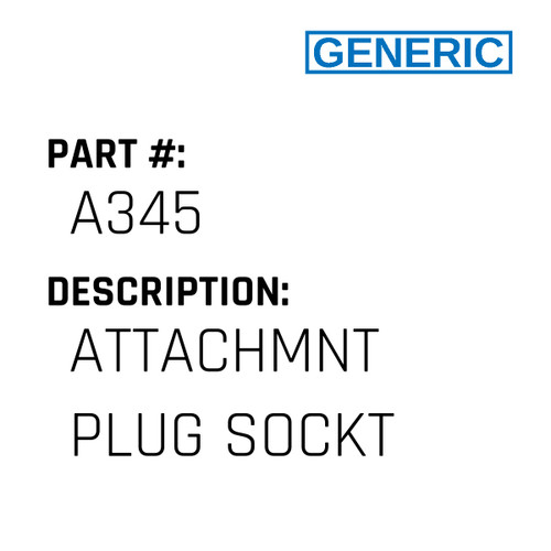 Attachmnt Plug Sockt - Generic #A345