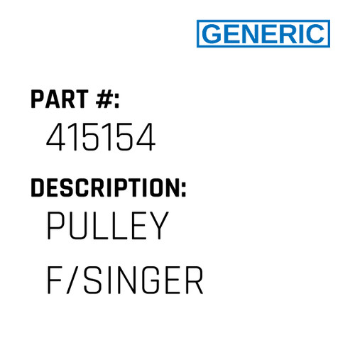 Pulley F/Singer - Generic #415154