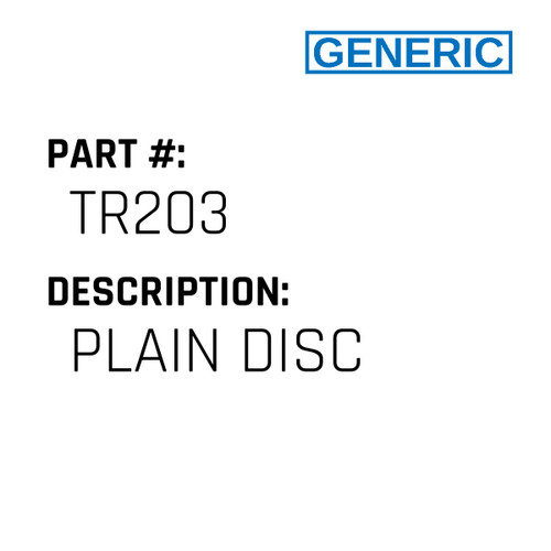 Plain Disc - Generic #TR203