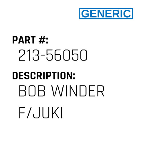 Bob Winder F/Juki - Generic #213-56050