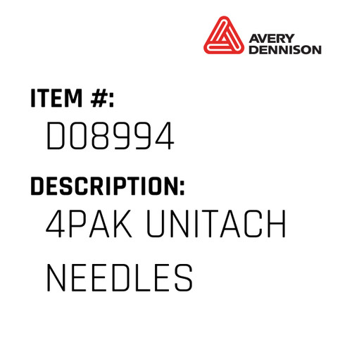 4Pak Unitach Needles - Avery-Dennison #D08994