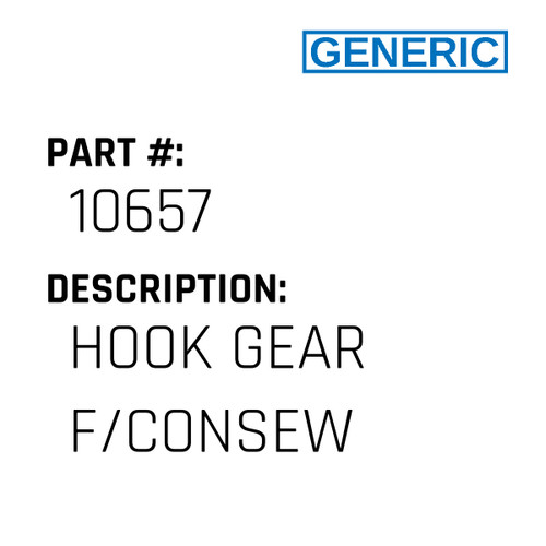 Hook Gear F/Consew - Generic #10657
