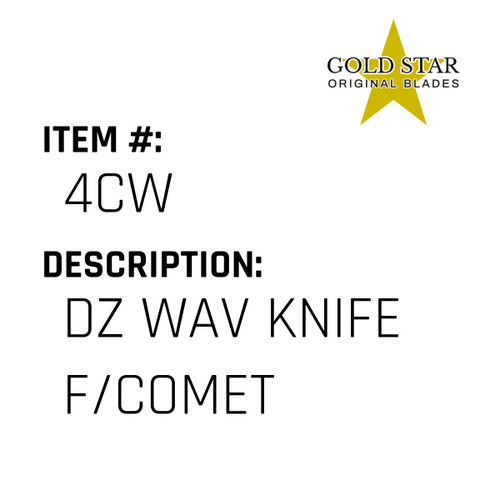 Dz Wav Knife F/Comet - Gold Star #4CW