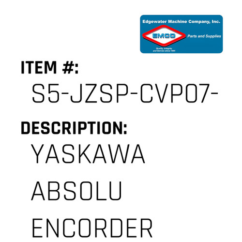 Yaskawa Absolu Encorder Cable - EMCO #S5-JZSP-CVP07-10E-EMCO