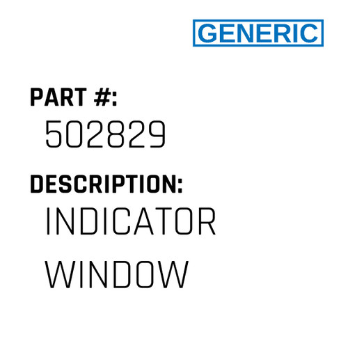 Indicator Window - Generic #502829