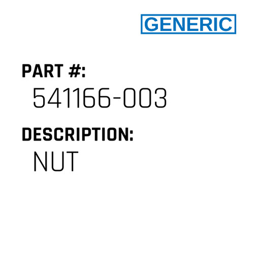 Nut - Generic #541166-003
