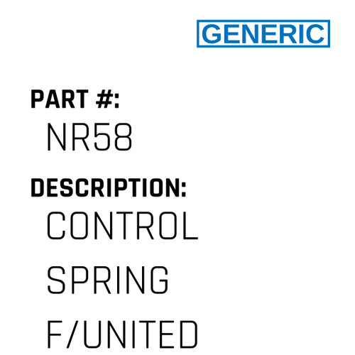Control Spring F/United - Generic #NR58