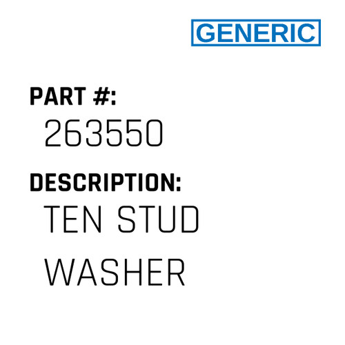 Ten Stud Washer - Generic #263550