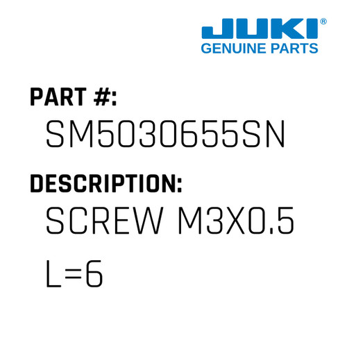 Lower Looper Screw - Juki #SM5030655SN