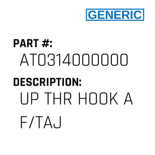 Up Thr Hook A F/Taj - Generic #AT0314000000