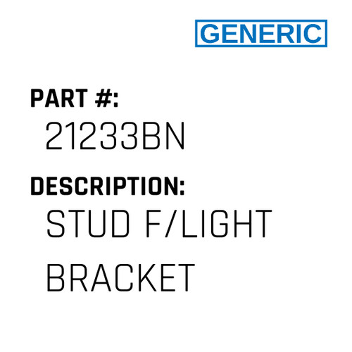 Stud F/Light Bracket - Generic #21233BN
