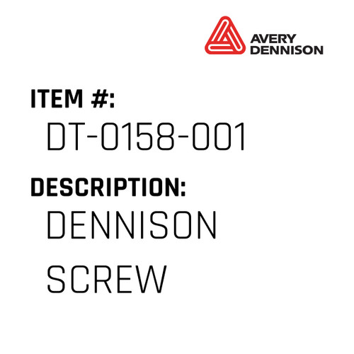 Dennison Screw - Avery-Dennison #DT-0158-001