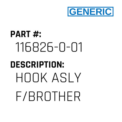 Hook Asly F/Brother - Generic #116826-0-01
